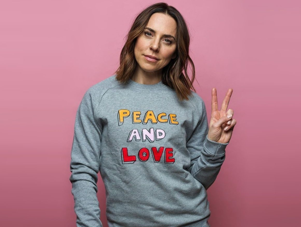 Peace and Love JumperThe wonderful Bella Freud collaborated with War Child to create this 'Peace and Love' jumper. Her beautiful print, is also available on a white tee.|Shop now