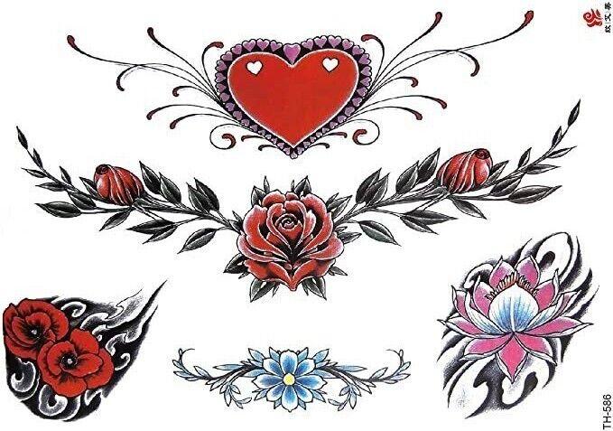 3. Underboob Flower Tattoo Placement - wide 4