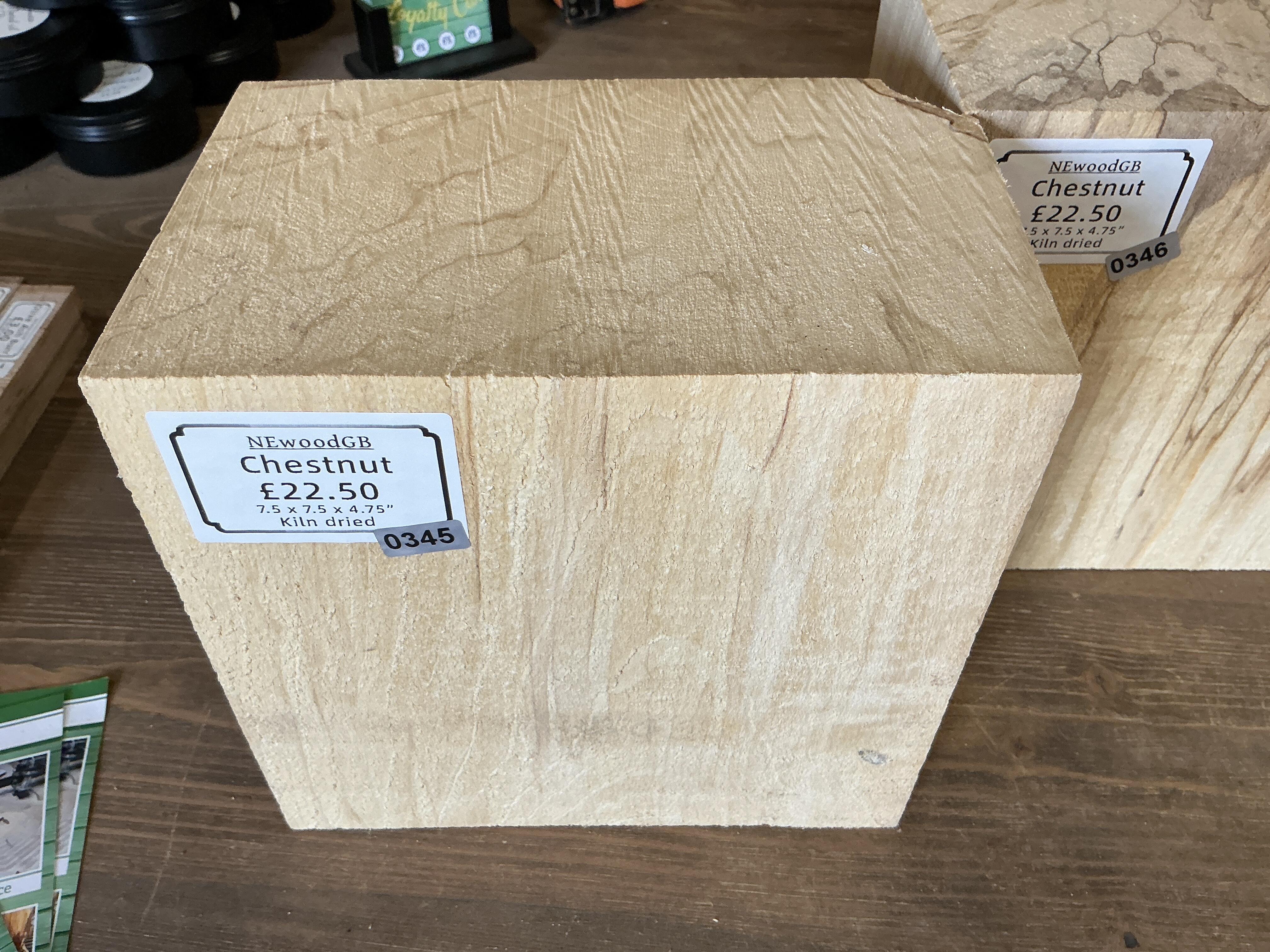 Chestnut 7.5 x 4.75” blocks