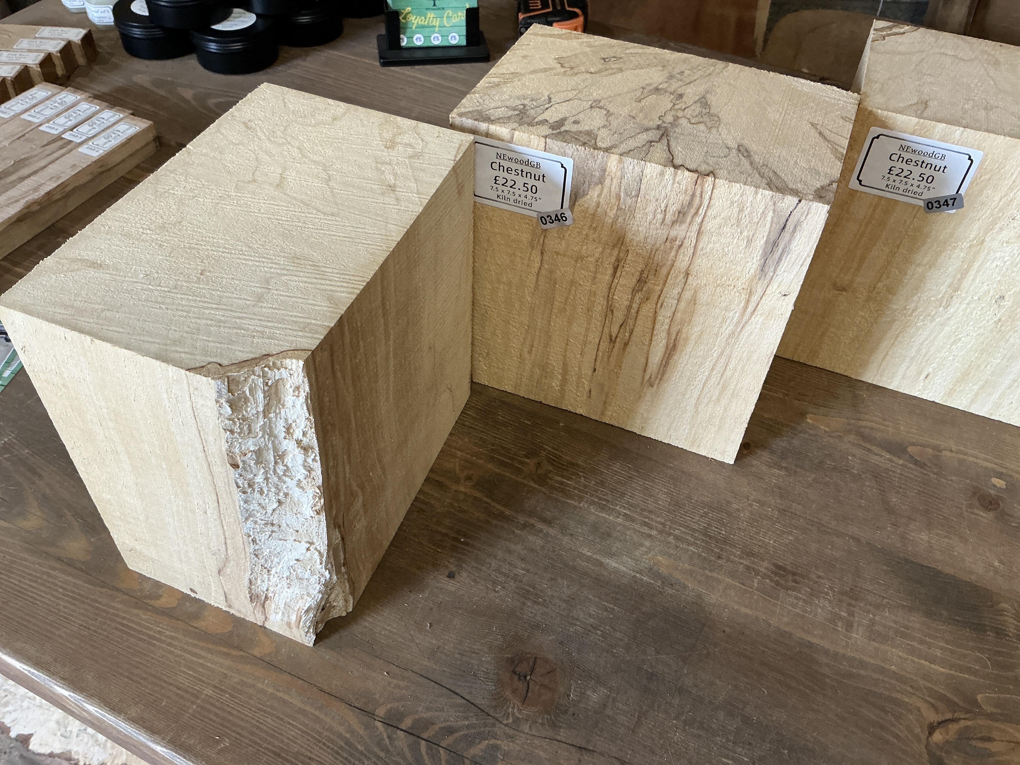 Chestnut 7.5 x 4.75” blocks