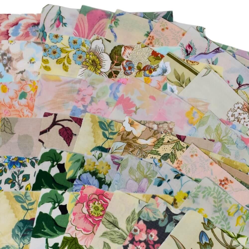 Iron On Applique Fabric A4 Sheets English Florals 6 Sheets Per Pack