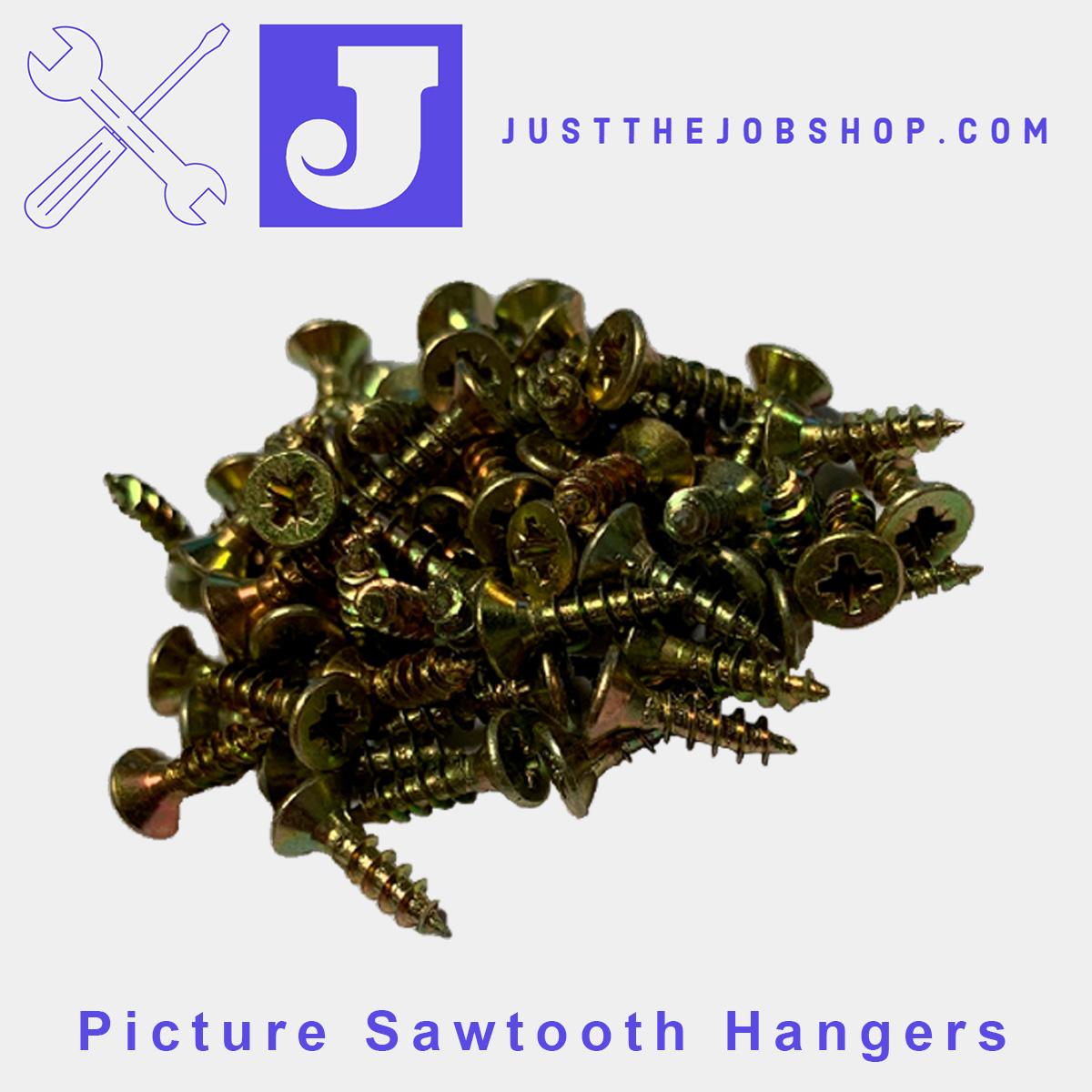 Saw Tooth Hangers 45mm With Screws Picture Canvas Frame Hanger Brassed 