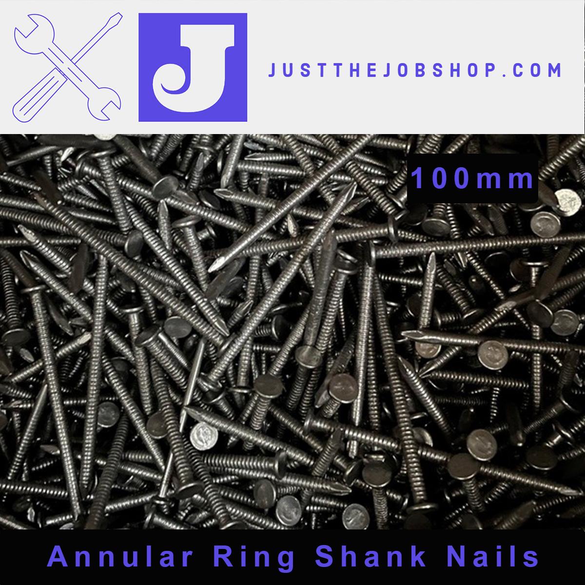Annular Ring Shank Nails for timber, drywall, stud walls, minimal  resistance, various qtys and sizes