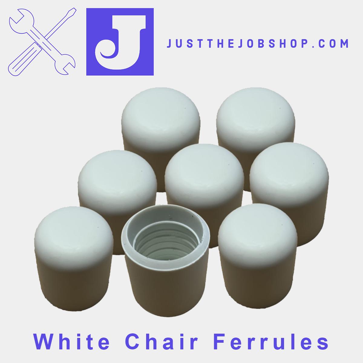 22mm 7/8" White Rubber Chair Ferrules Feet Floor Protection Furniture Stools Cap