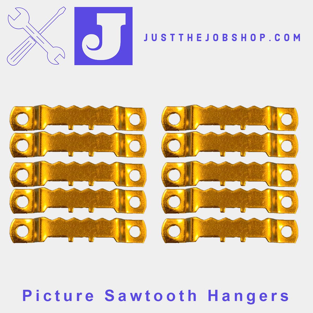 45mm SAW TOOTH PICTURE FRAME HANGER SAWTOOTH CANVAS FRAMING HANGING HOOK BRASS 