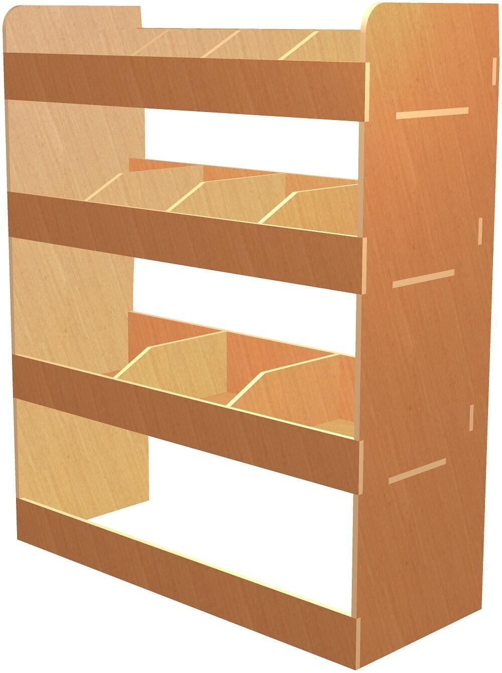Rear Shelving with removable dividers