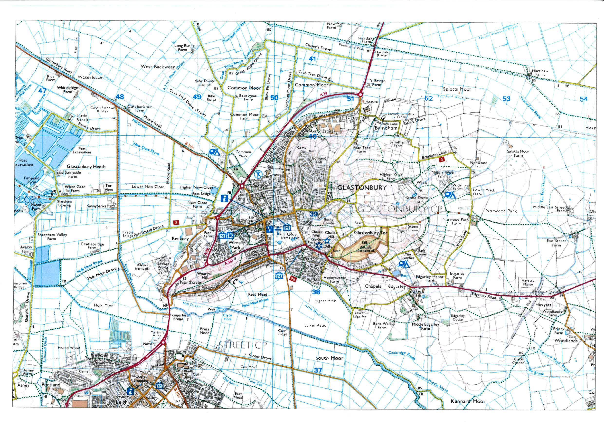 Glastonbury Jigsaw Map