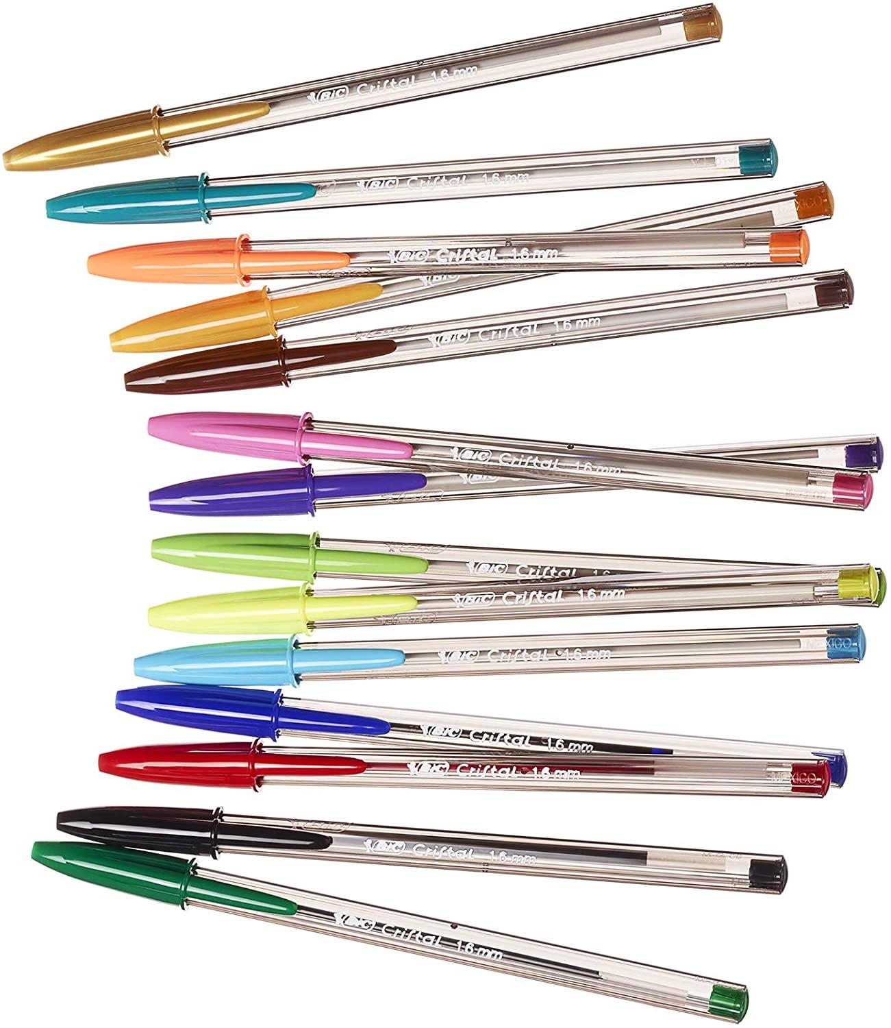Bic Cristal Multicolour Ballpoint Pen Set (15 Piece)