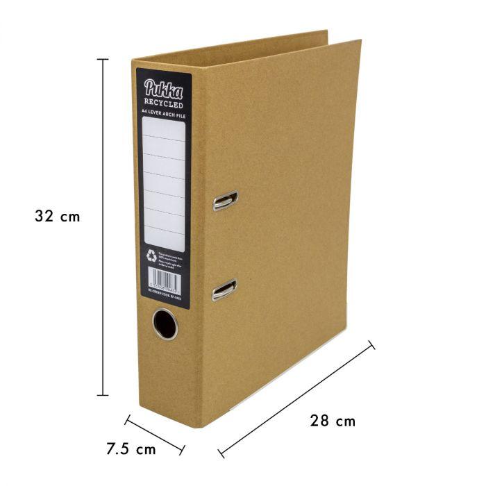 A4 Pukka Lever Arch File Recycled Kraft