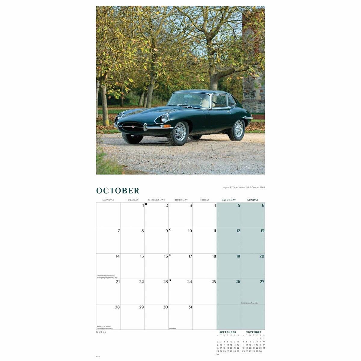 2024 Classic British Cars Square Wall Calendar