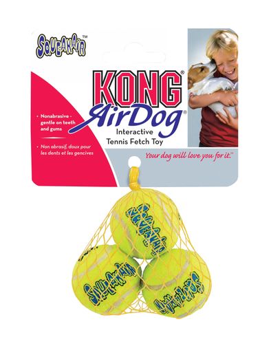 Kong Air Tennis Ball Sq Small Pack of 3