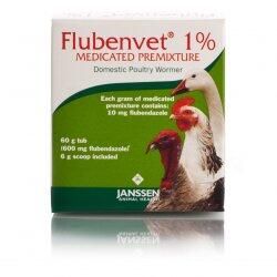Flubenvet 1% Wormer 60g Powder EA