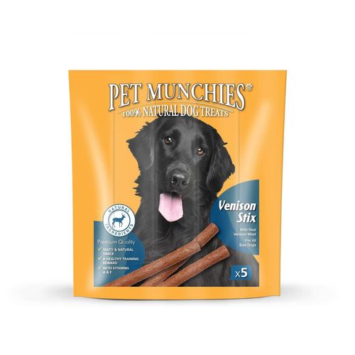 Pet Munchies Dog Venison Stix Pack of 5 (×10)