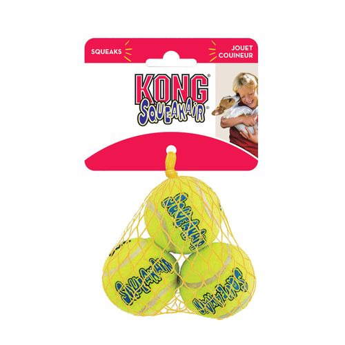 Kong Air Tennis Ball Sq Xsml Pack of 3
