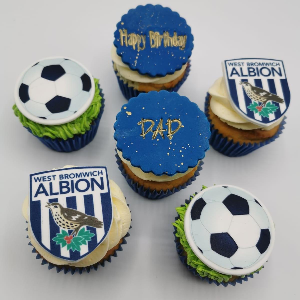 Football / soccer themed edible print cupcake toppers