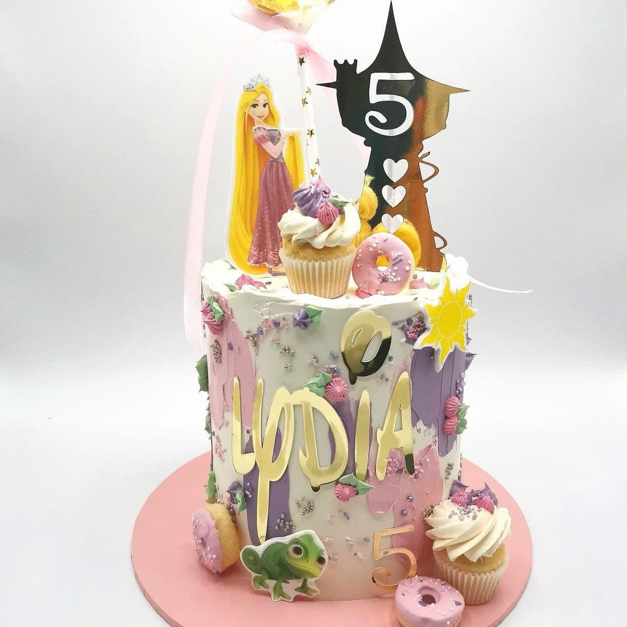 Rapunzel cake topper | tangled inspired topper | princess birthday | k –  millieshmcreations