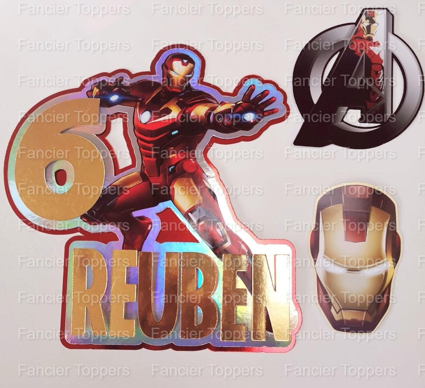 Iron Man Edible Cake Topper OR Cupcake Topper Decor Cake Toppers Greeting  Cards & Party Supply