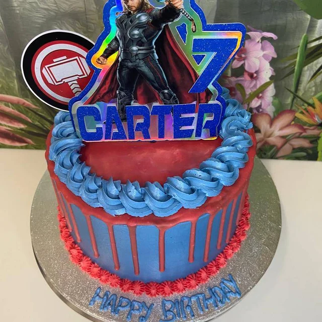 Avengers Iron Man Captain America Thor The Hulk Themed Cake, Food & Drinks,  Homemade Bakes on Carousell