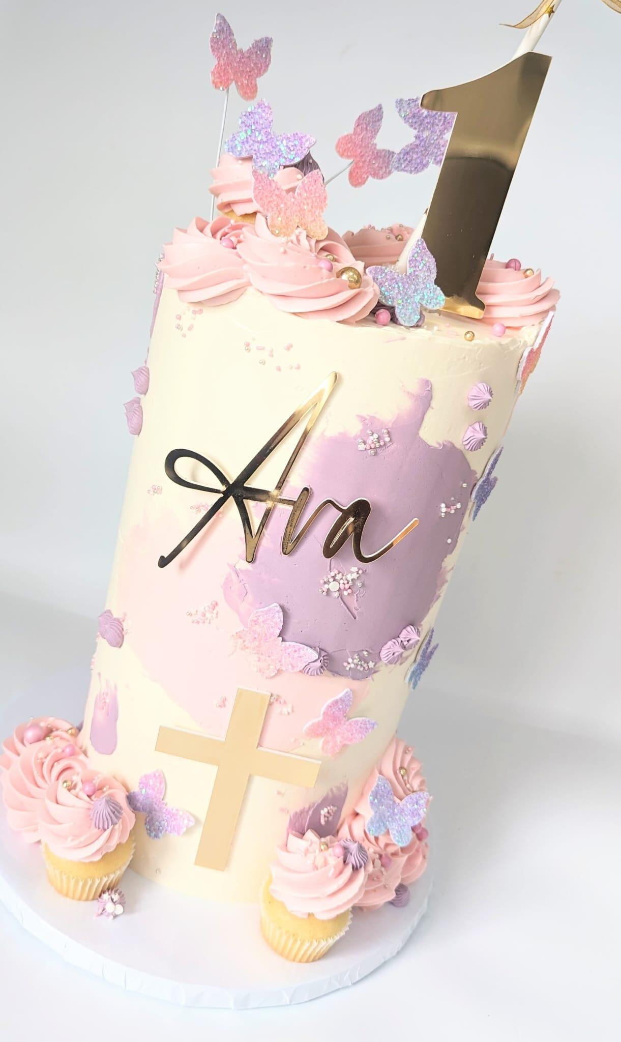 Acrylic Christening Name Age Topper Package