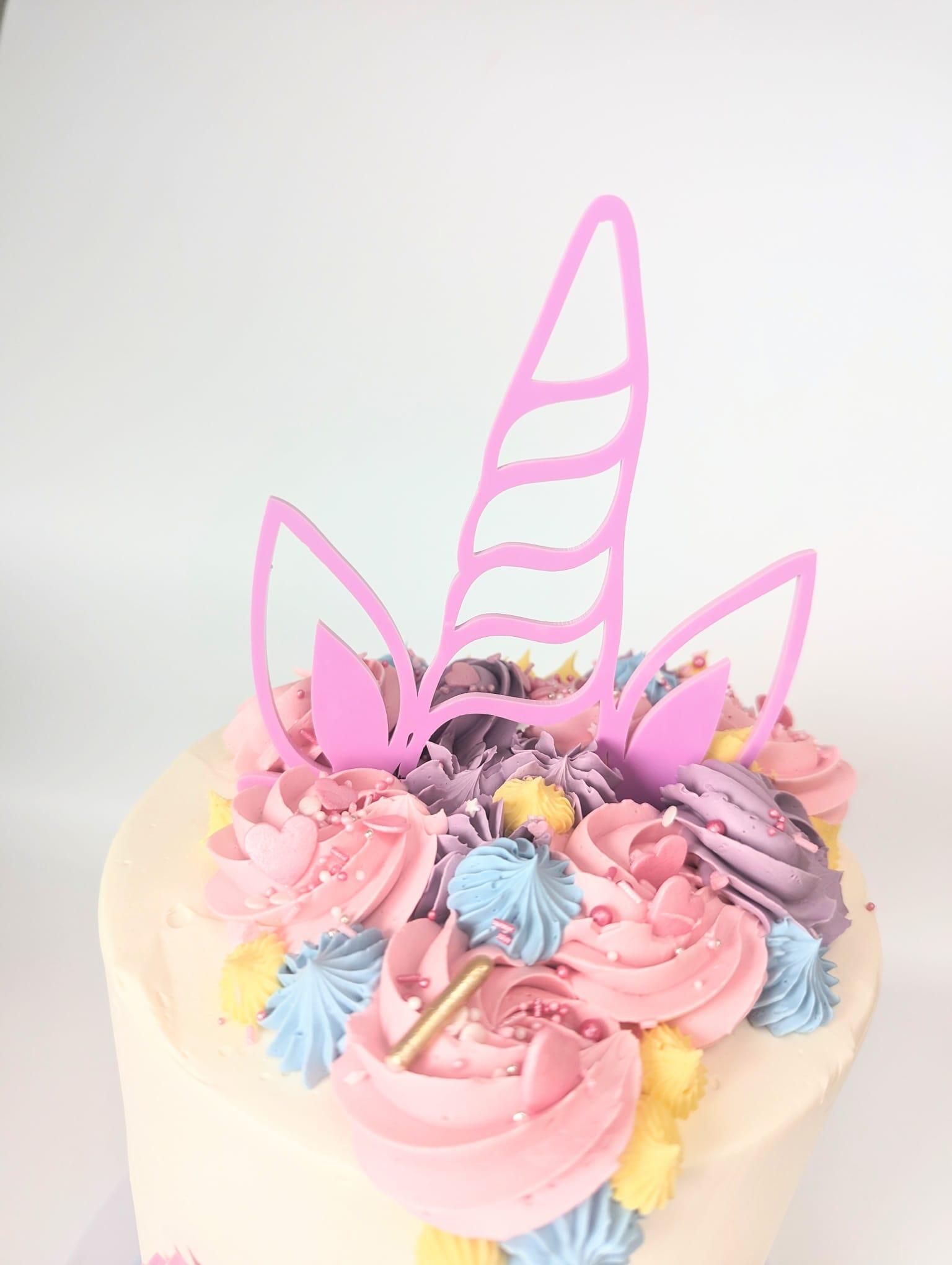 Unicorn Horn, Eyes & Ears Acrylic Cake Topper