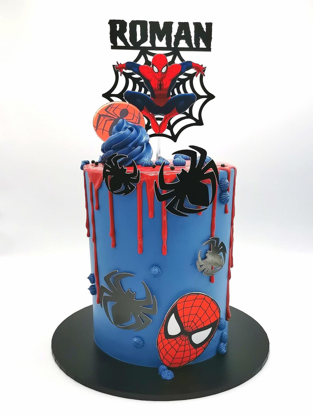 Spiderman themed edible prints for cakes and cupcakes