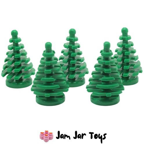 LEGO Pine Trees Small Green X5 Side View