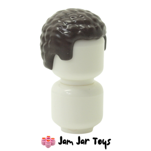 LEGO® Minifigure Hair Dark Brown Coiled Texture (H155)