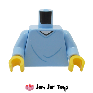 LEGO® Bright Light Blue Shirt, White Neck, Hospital Gown Torso T93