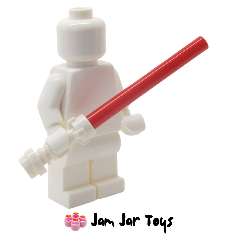 LEGO Star Wars Lightsaber With White Hilt and Bright Red Wand
