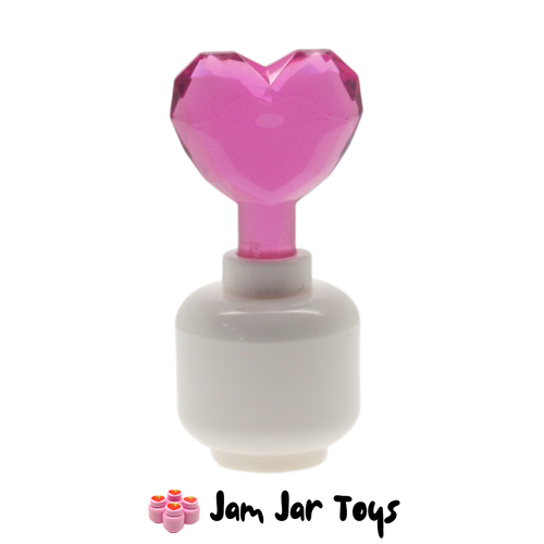 LEGO Trans-Dark Pink Heart Jewel with Shaft.