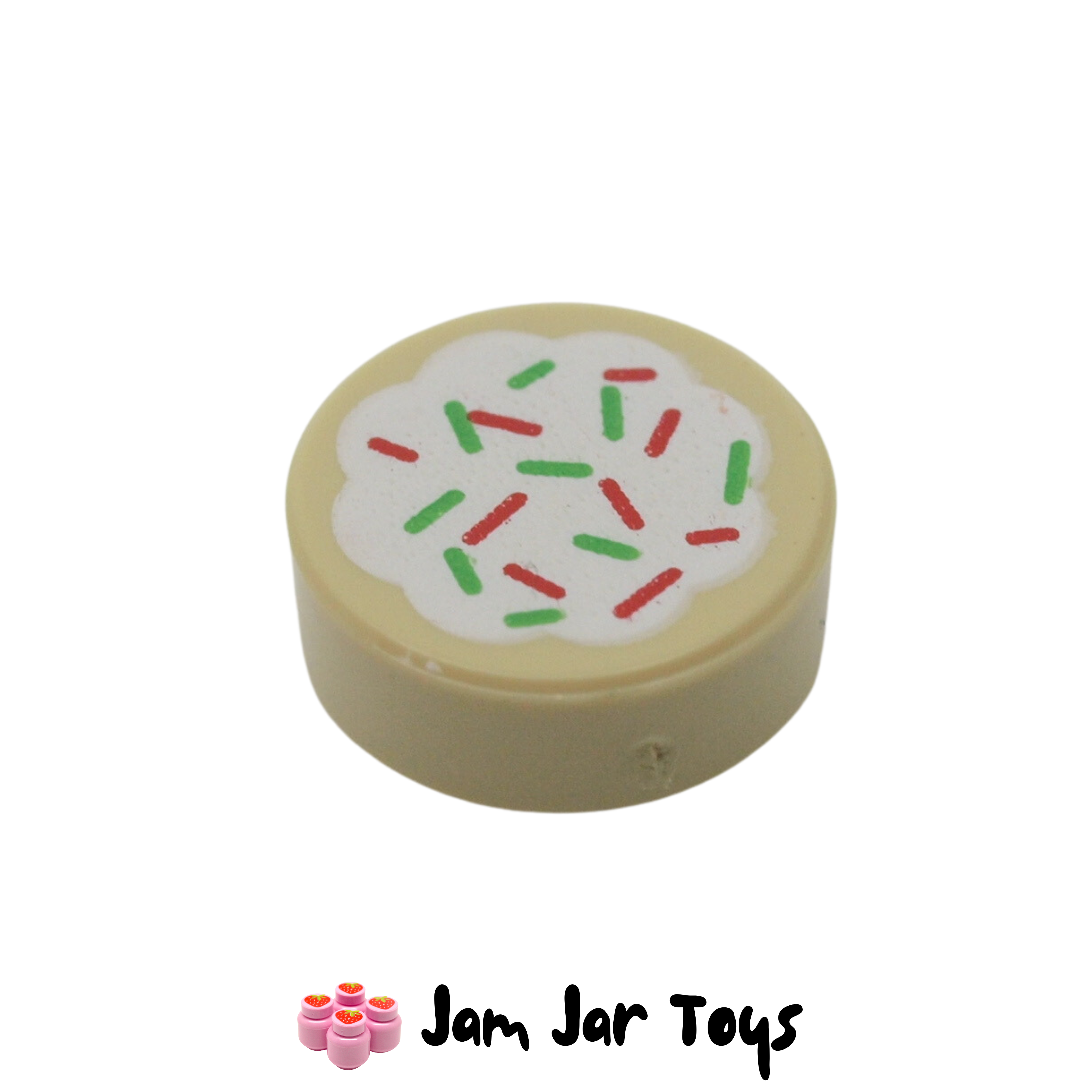 LEGO Tan Christmas Cookie 1 x 1 Round Tile