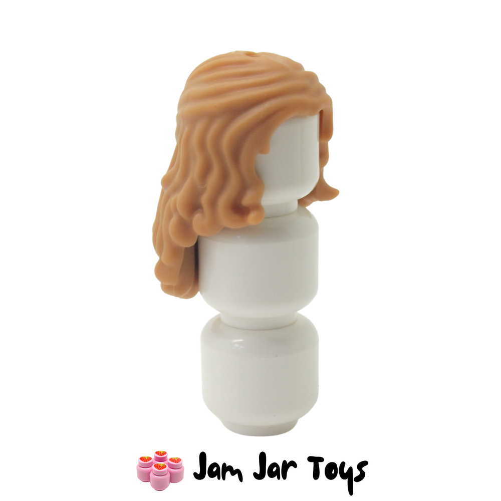 LEGO Lavender Brown Hair Long Wavy, Partially Tied Back Medium Nougat