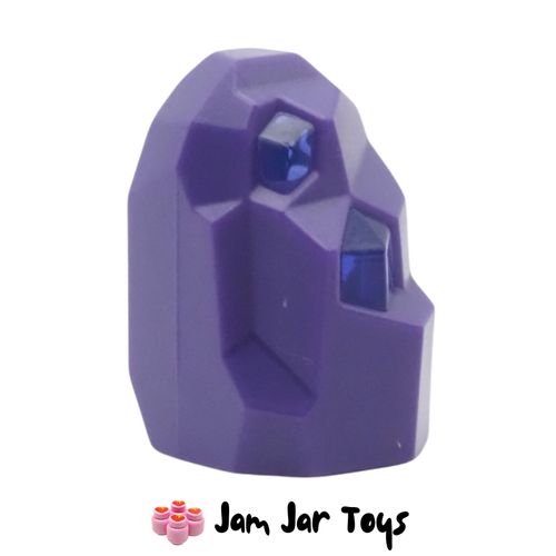 LEGO Geode / Rock; Dark Purple, Trans-Purple Crystal Rear View