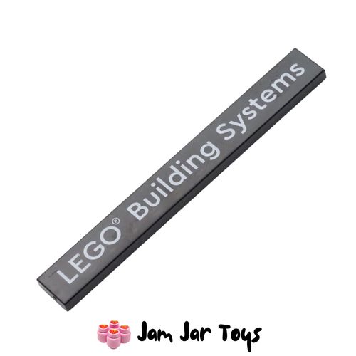 LEGO Black LEGO Building Systems 1 x 8 Tile.