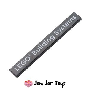 LEGO Black LEGO Building Systems 1 x 8 Tile.