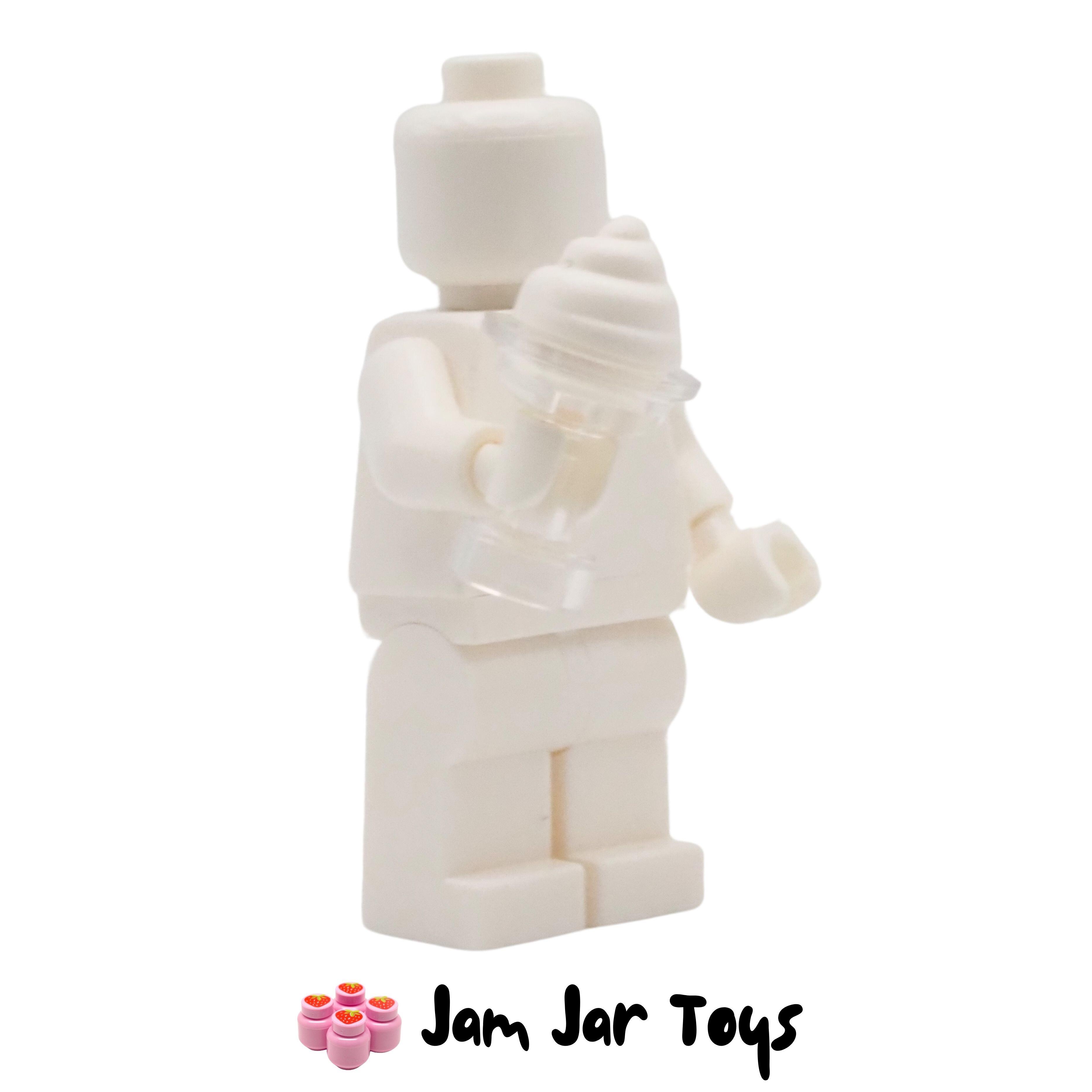 LEGO Trans Clear Sundae Dish With White / Vanilla Swirly Ice Cream