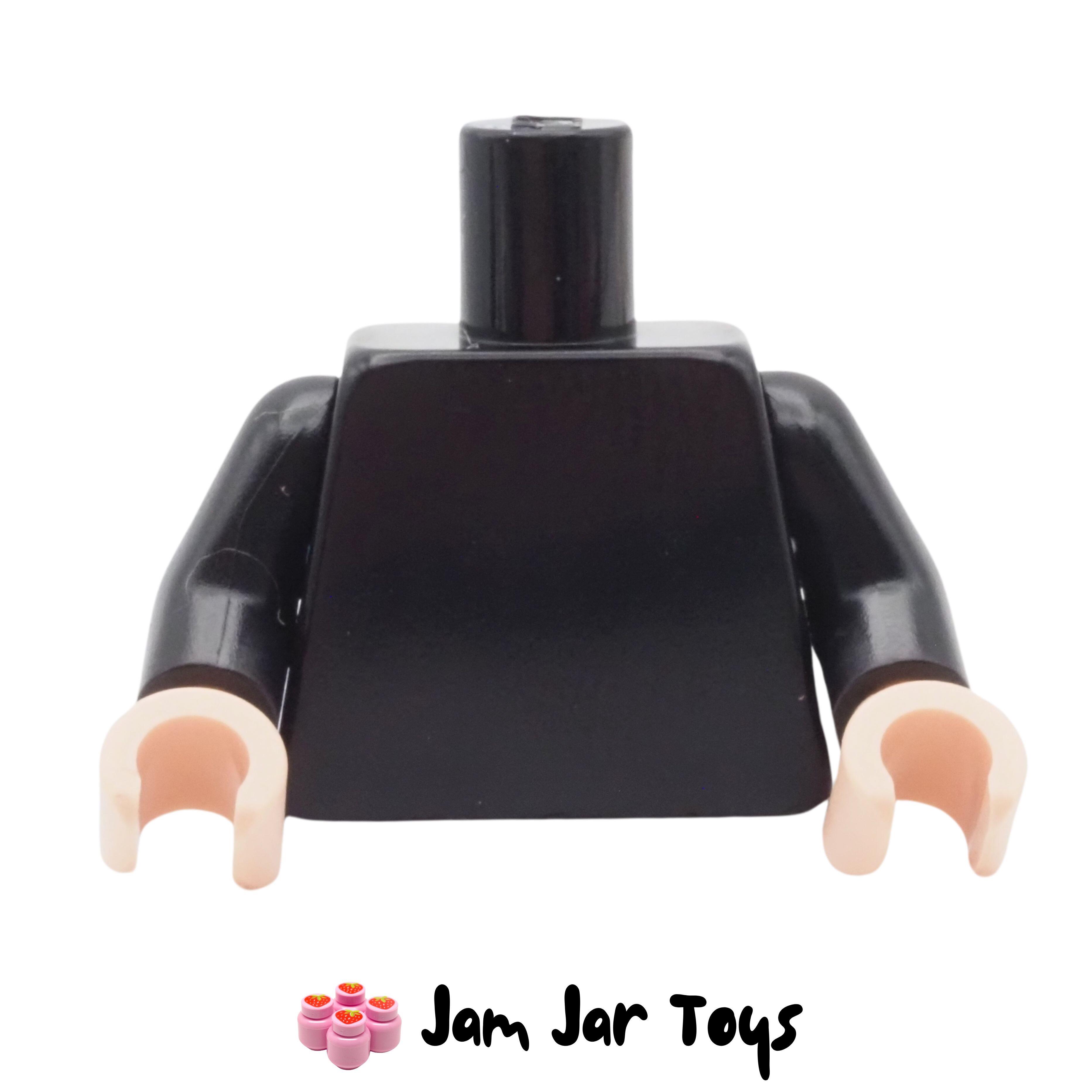 LEGO Black Torso and Arms, Nougat Hands