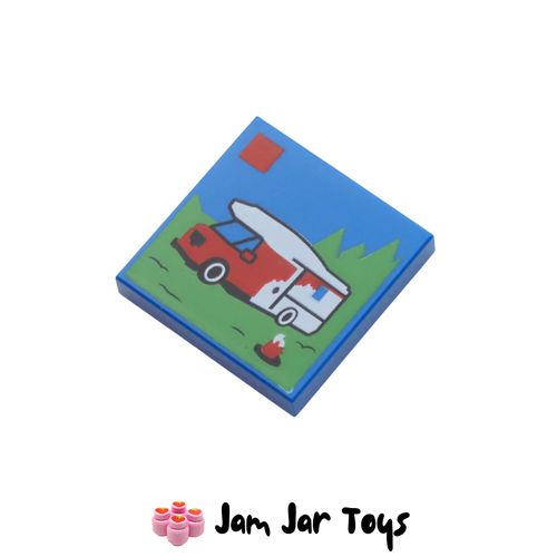 LEGO Blue LEGO Camper Set Tile,