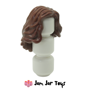 LEGO® Minifigure Hair Reddish Brown Mid-Length Wavy Side Part (H127)