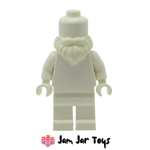 LEGO Beard and Moustache, Short White Front View