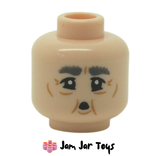 LEGO Mr. Flume Head Wrinkles Pursed Mouth Whistling