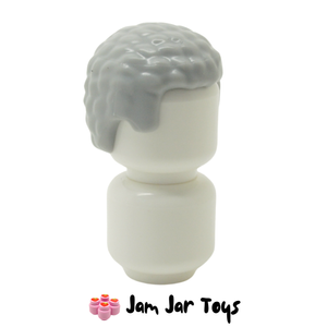 LEGO® Hair Coiled Texture - Light Bluish Grey FPH28