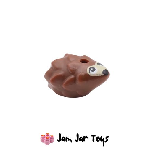 LEGO Tiny Reddish Brown Baby Hedgehog, Tan Face.