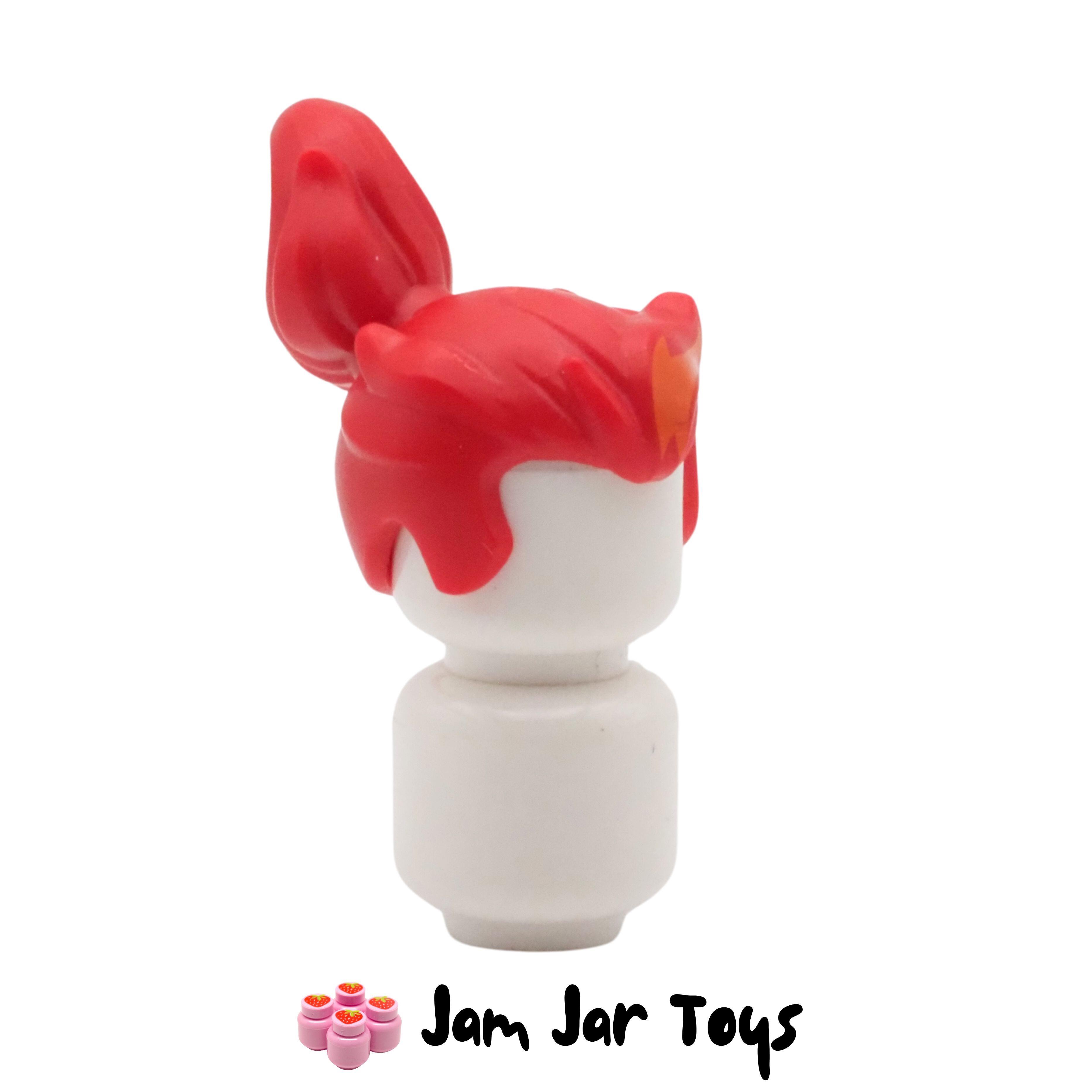 LEGO Red Hair, Orange Streak, Upright Ponytail
