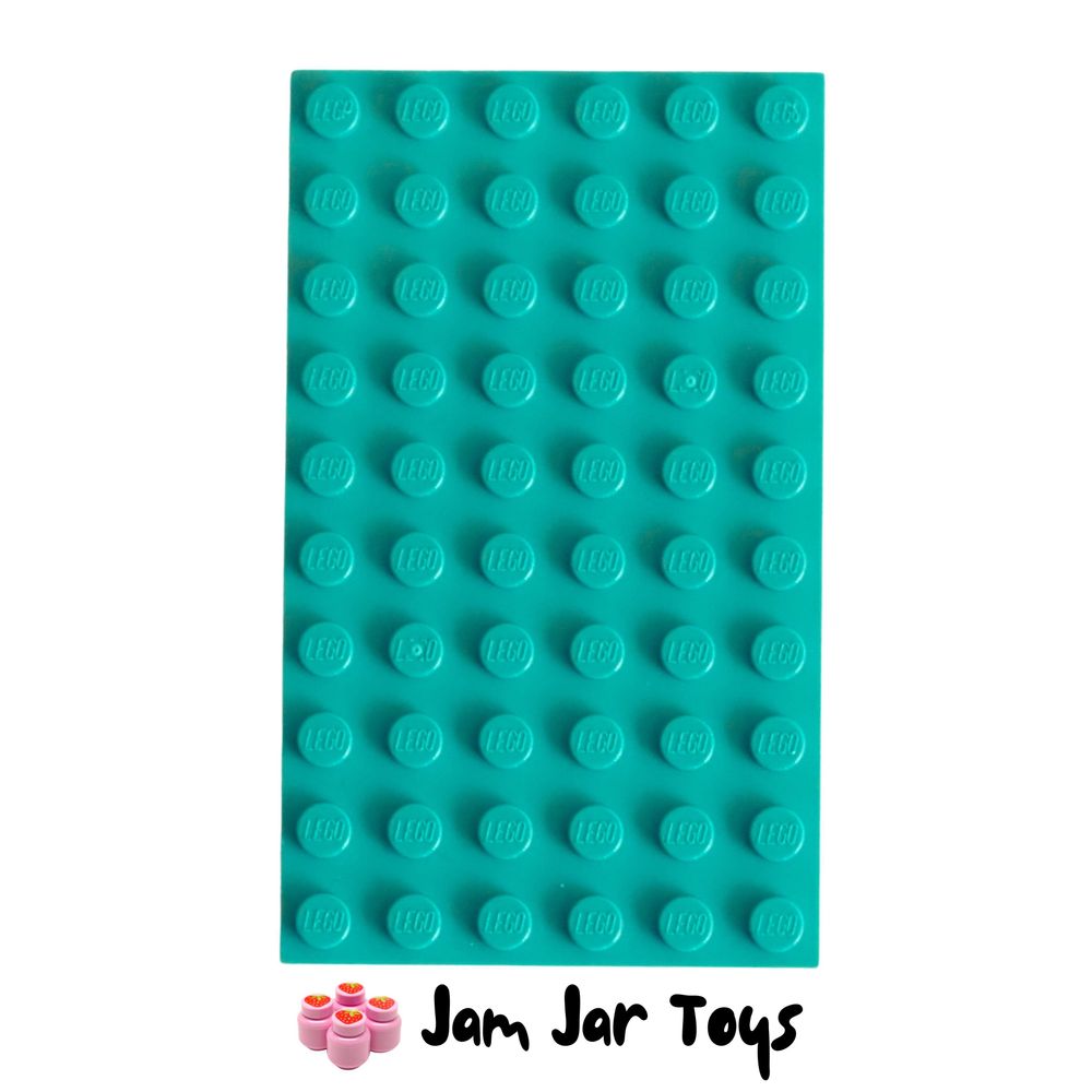LEGO Base Plate - Dark Turquoise 6 x 10 Stud 6427403 | JamJarToys