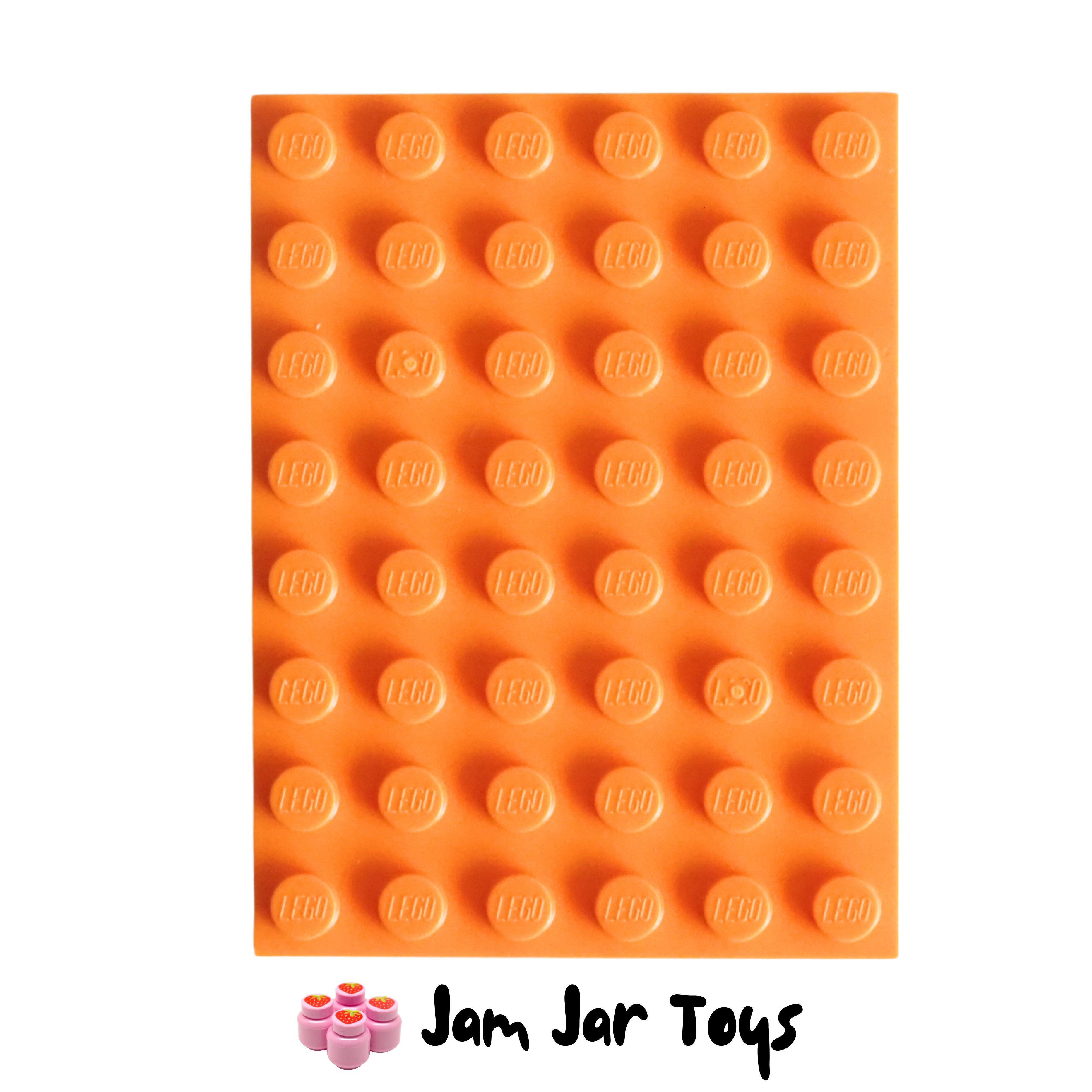 LEGO Base Plate - Orange 6 x 8 Stud