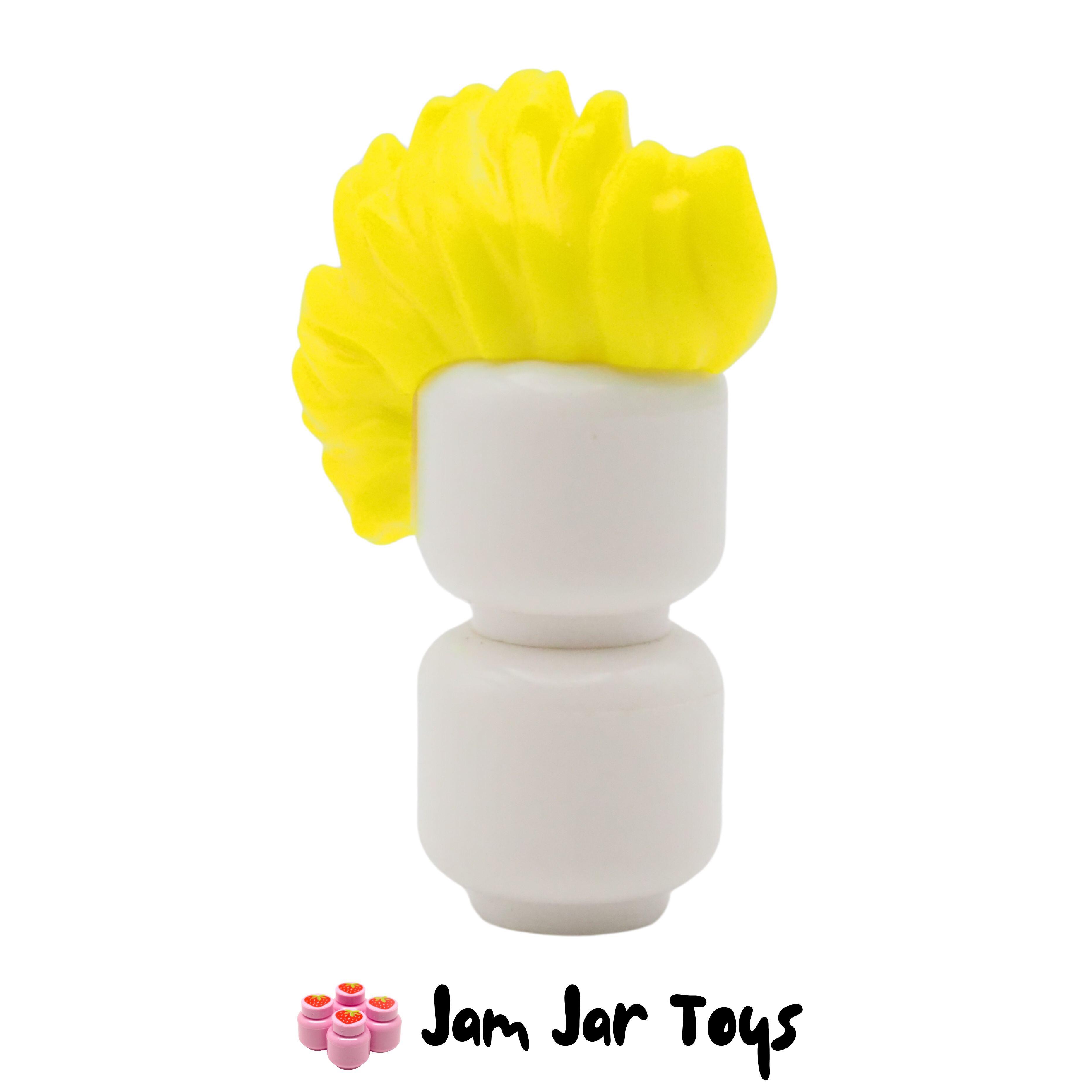 LEGO Vibrant Yellow Wavy Mohawk Hair.