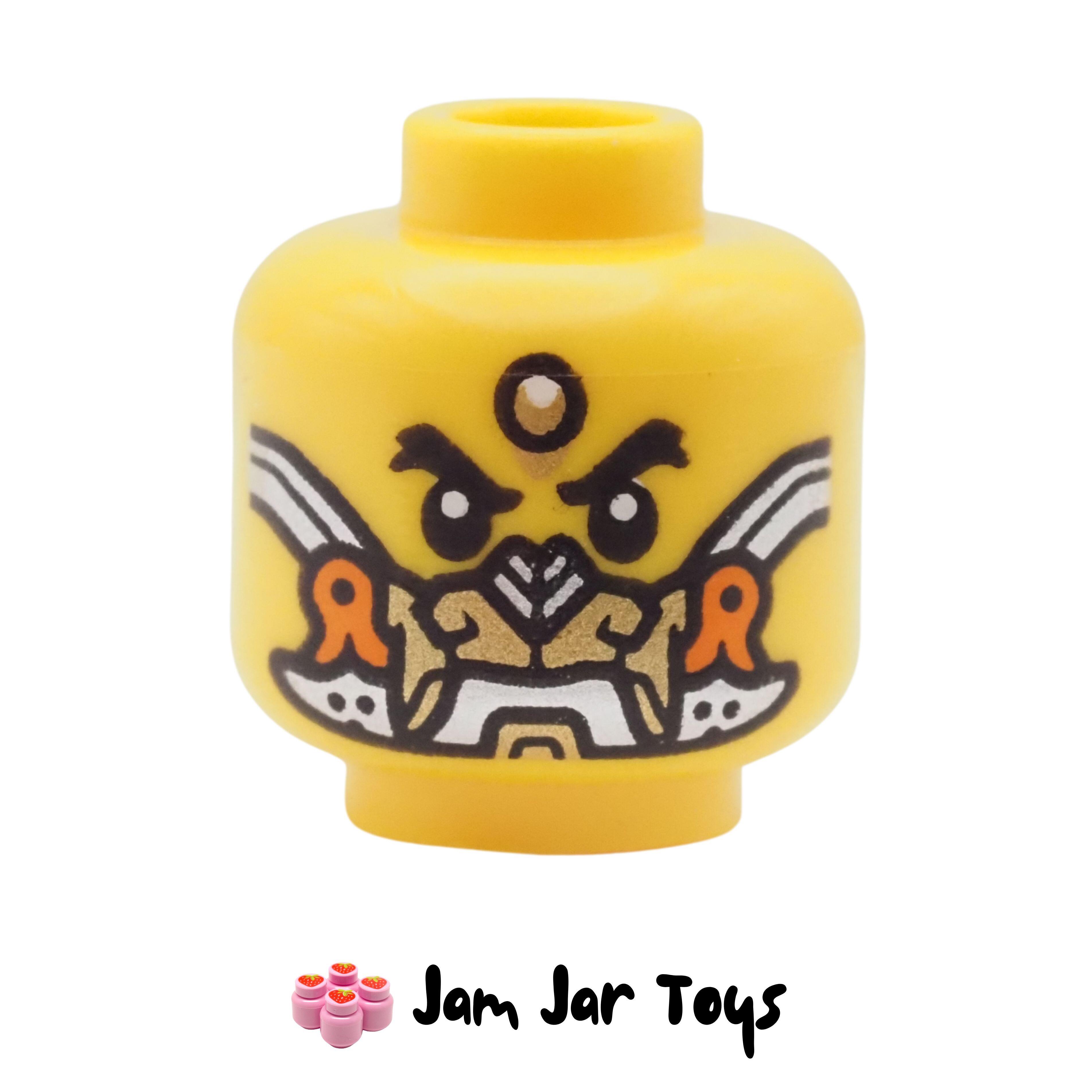 LEGO Erlang Shen Yellow Head, Gold Forehead Jewel, Mask