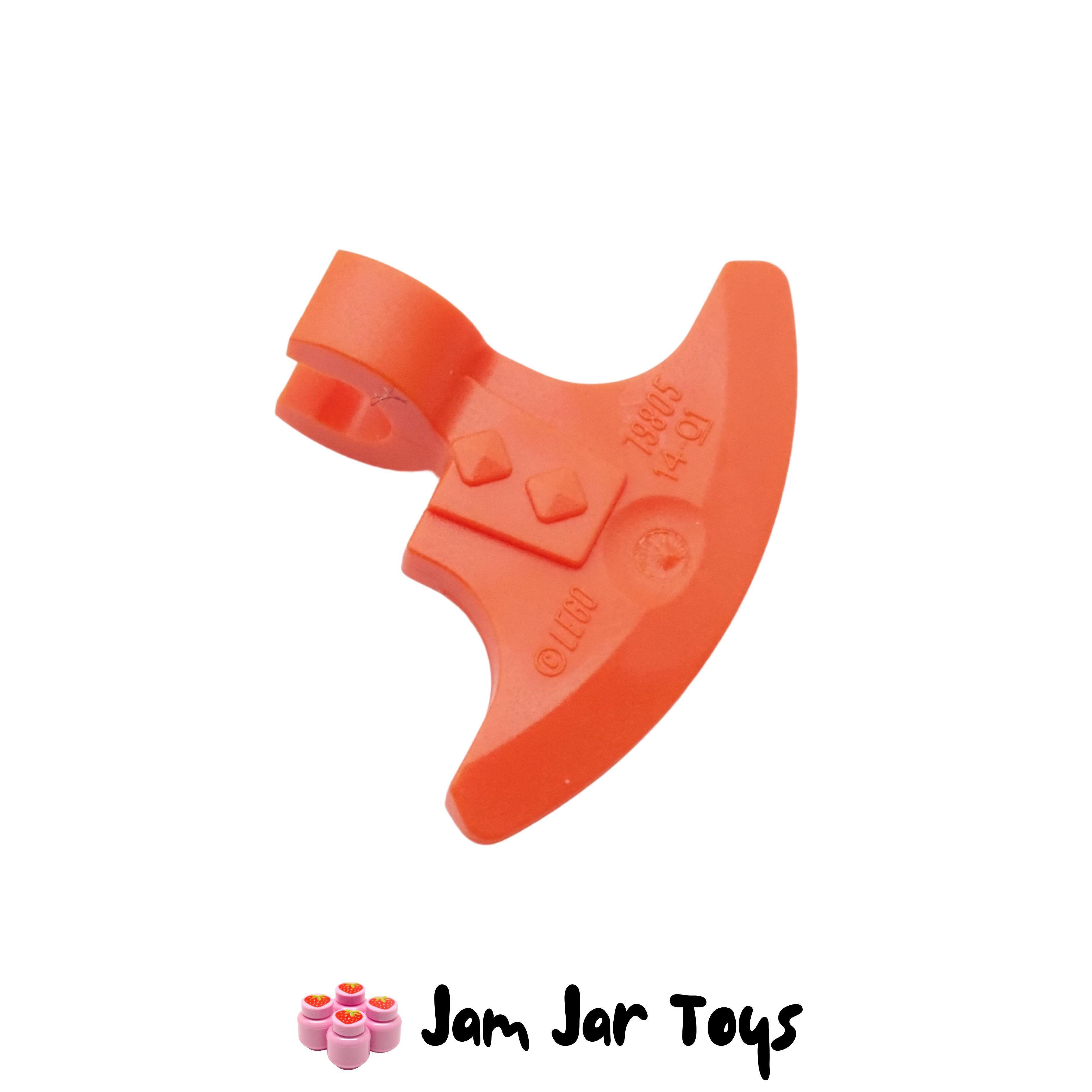 LEGO Reddish Orange Axe Head, Clip On.