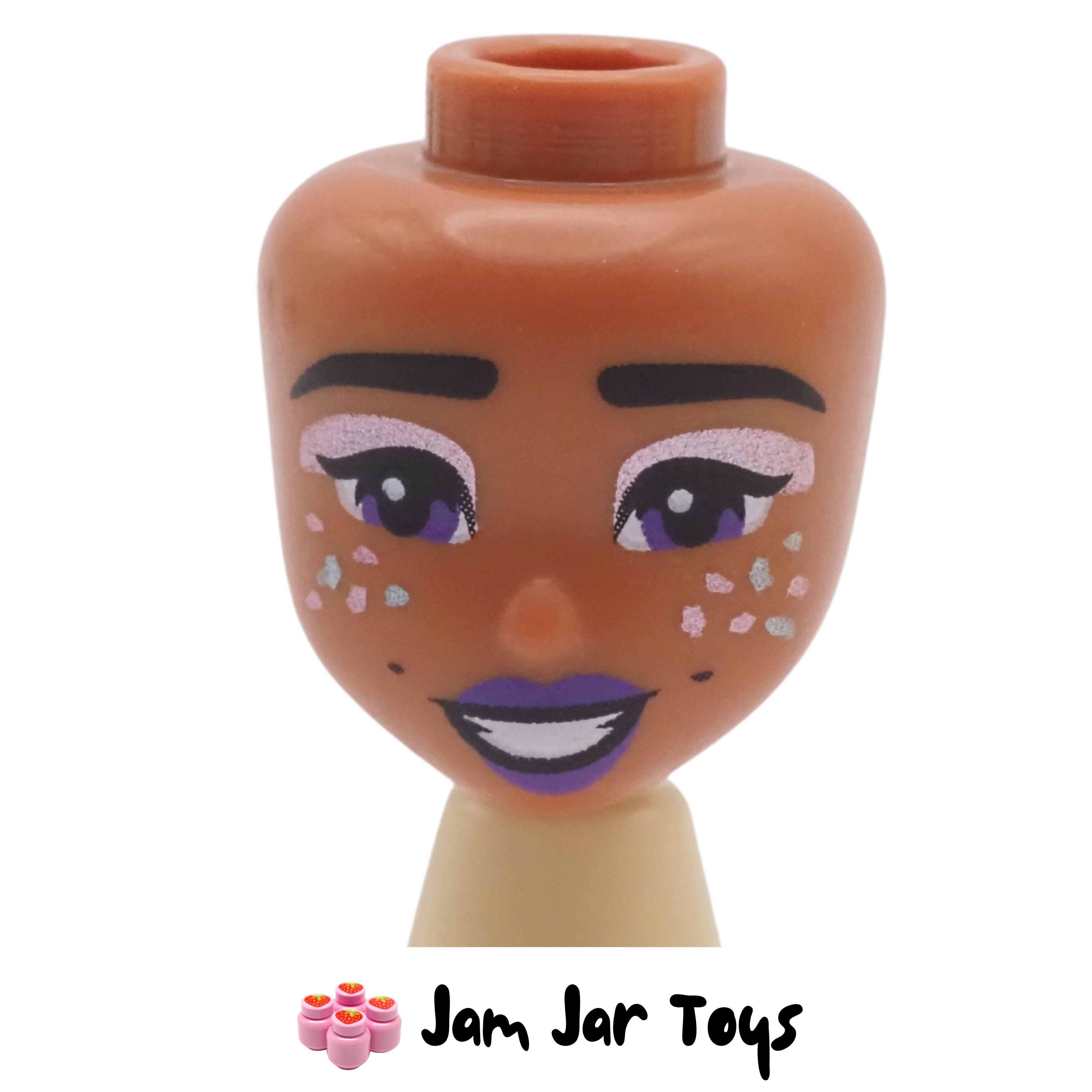 LEGO Gigi, Sienna Brown Head, Pink/Blue Metal Eyeshadow, Glitter